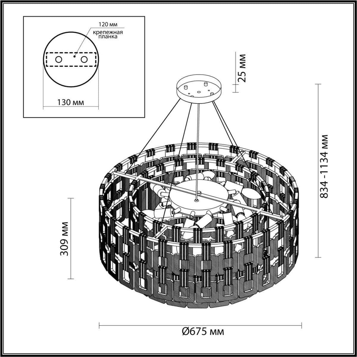 Odeon Light 4989/12 HALL ODL22 389 золотой/стекло Люстра E14 12*40W BUCKLE — миниатюра 3