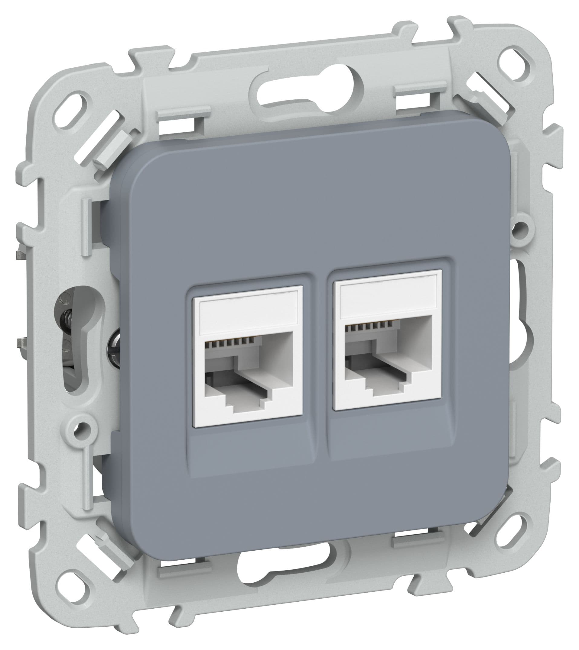 IEK FLITE Маренго Розетка 2-местная компьютерная RJ45 категория 5Е UTP — миниатюра 1