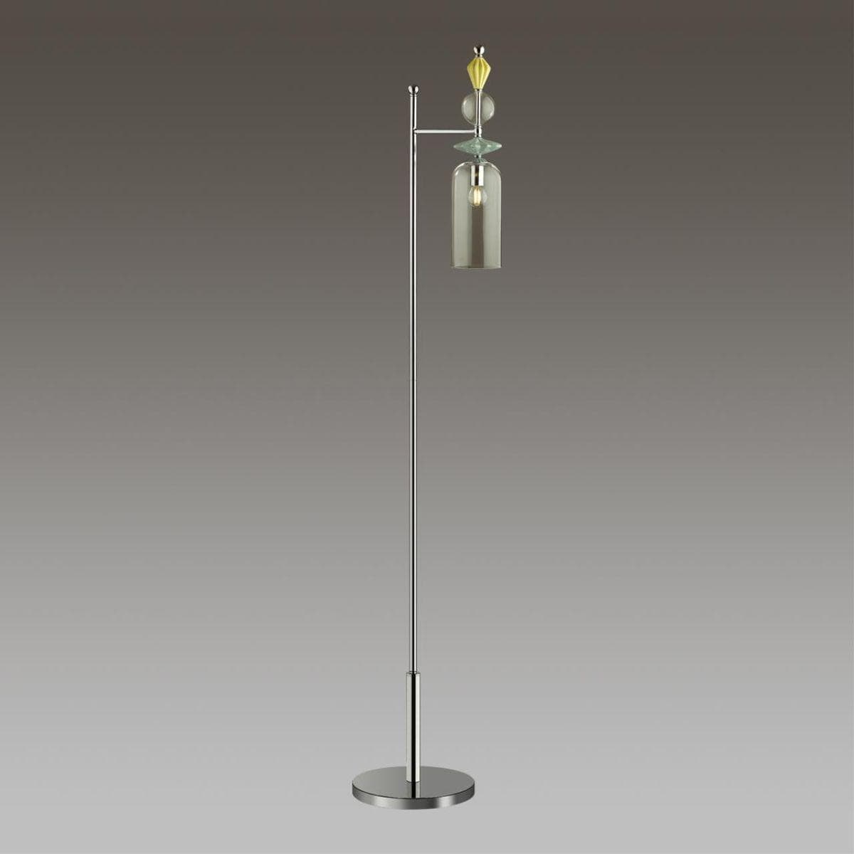 Odeon Light 4893/1F CLASSIC ODL_EX22 33 хром/раноцветн./керамика/стекло Торшер E14 1*40W 4893/1F BIZET — миниатюра 4