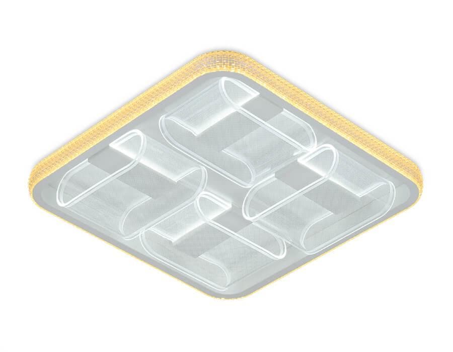 Ambrella Потолочный светодиодный светильник с пультом FA627 WH белый 126W 500*500*110  (ПДУ РАДИО 2.4) — миниатюра 1