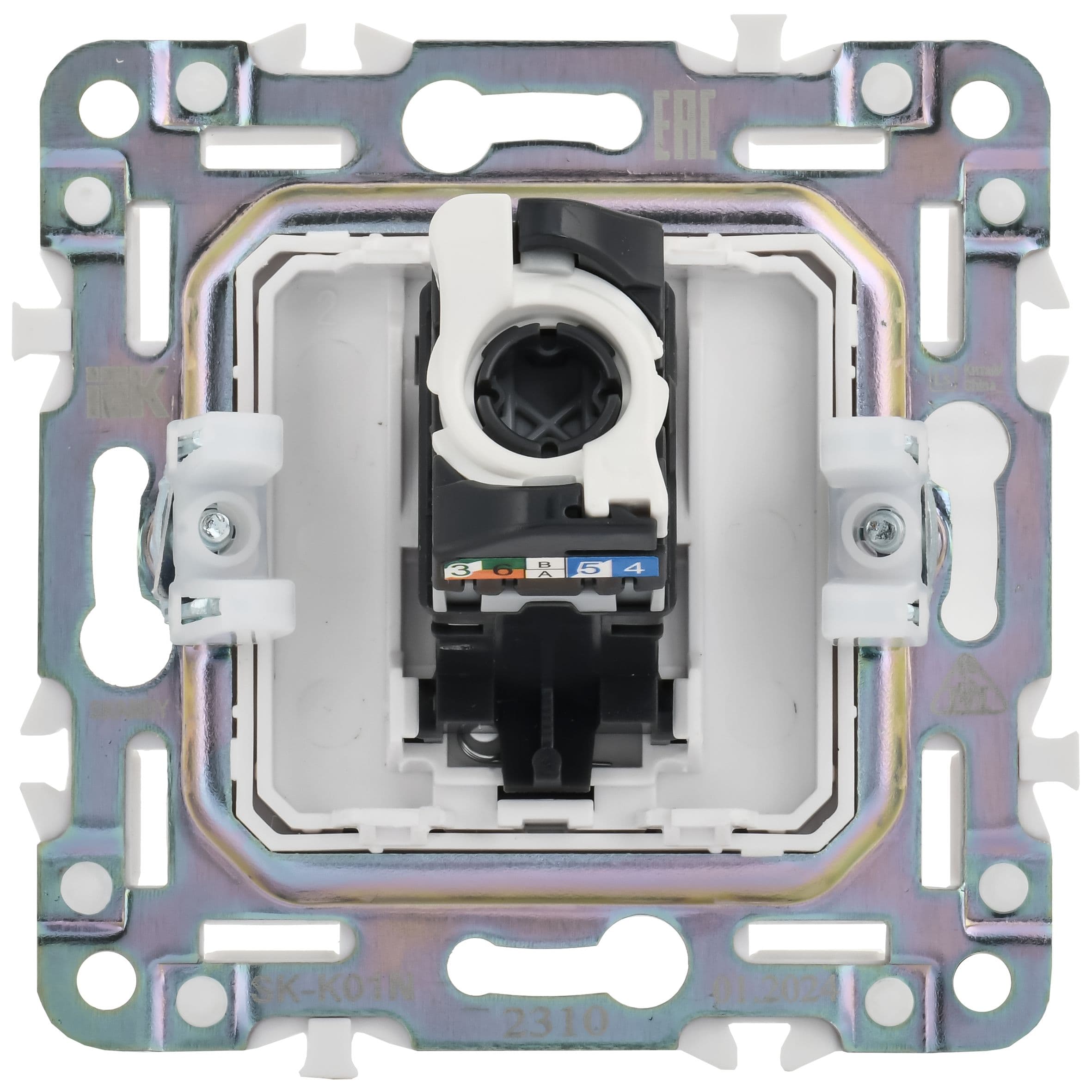 IEK SKANDY Никель Розетка компьютерная RJ45 кат.6 SK-K02N — миниатюра 5