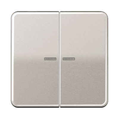 JUNG Клавиша для KNX кнопки, 2 группы с окошком металл платина CD102KO5PT