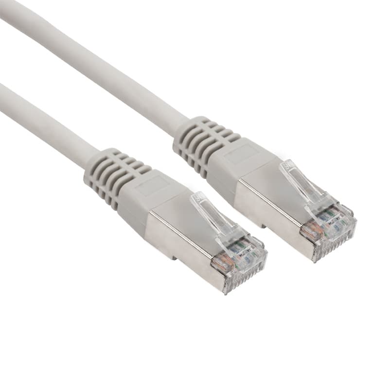 Патч-корд FTP категория 6 LSZH, длина 1 метр, экранированный, серый Rexant 18-8102-1