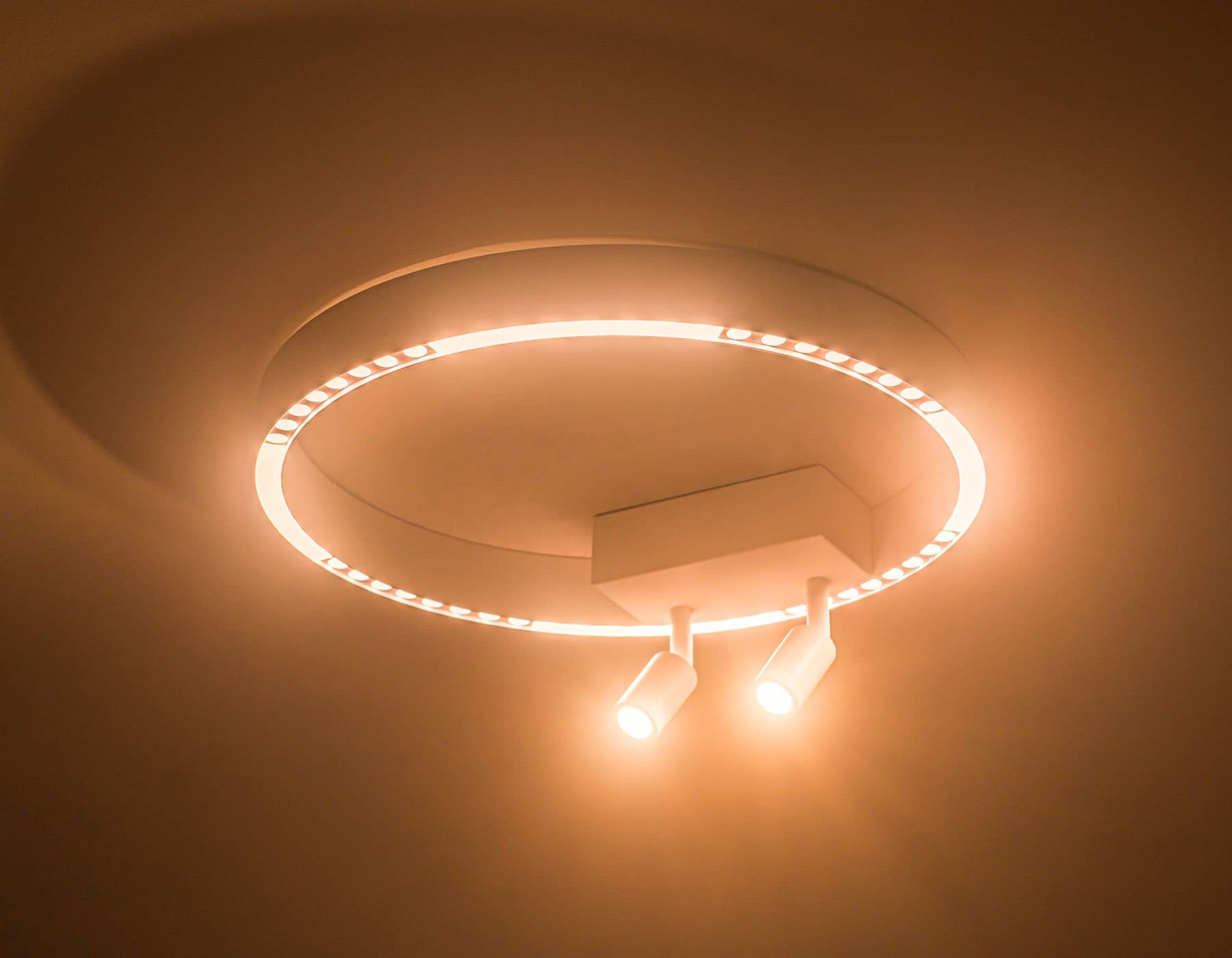 Ambrella Светильник потолочный светодиодный FL5805/1+2 WH белый 25W 3000K/4200K/6400K D400*95 (без ПДУ) — миниатюра 3