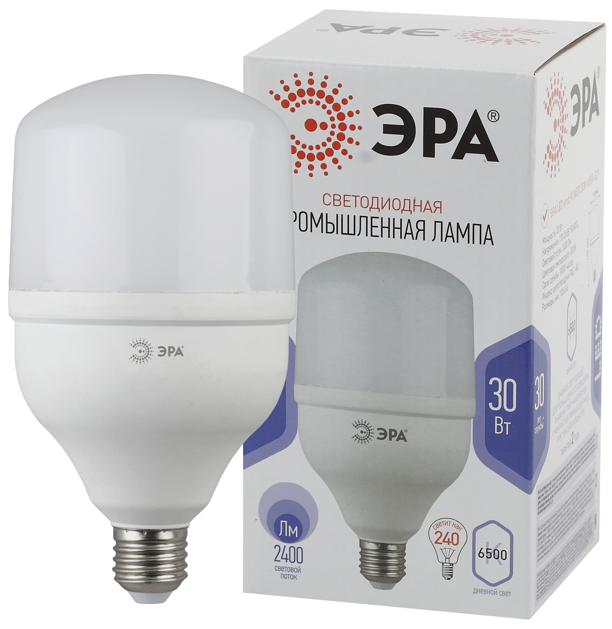 ЭРА LED POWER T100-30W-6500-E27 (диод, колокол, 30Вт, хол, E27)