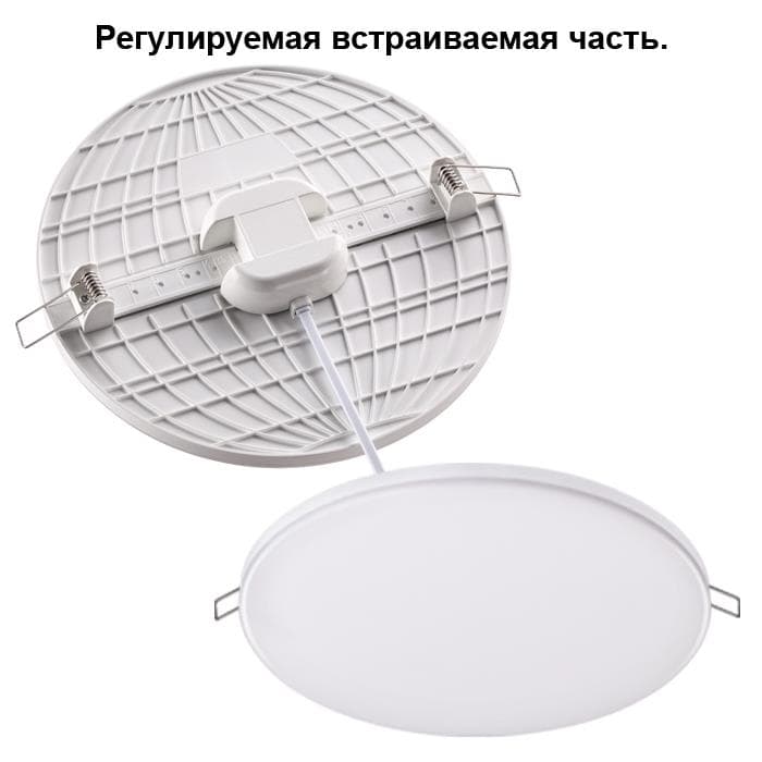 Novotech 358144 NT19 078 белый Встраиваемый светильник IP20 LED 4000K 18W 85 - 265V MOON