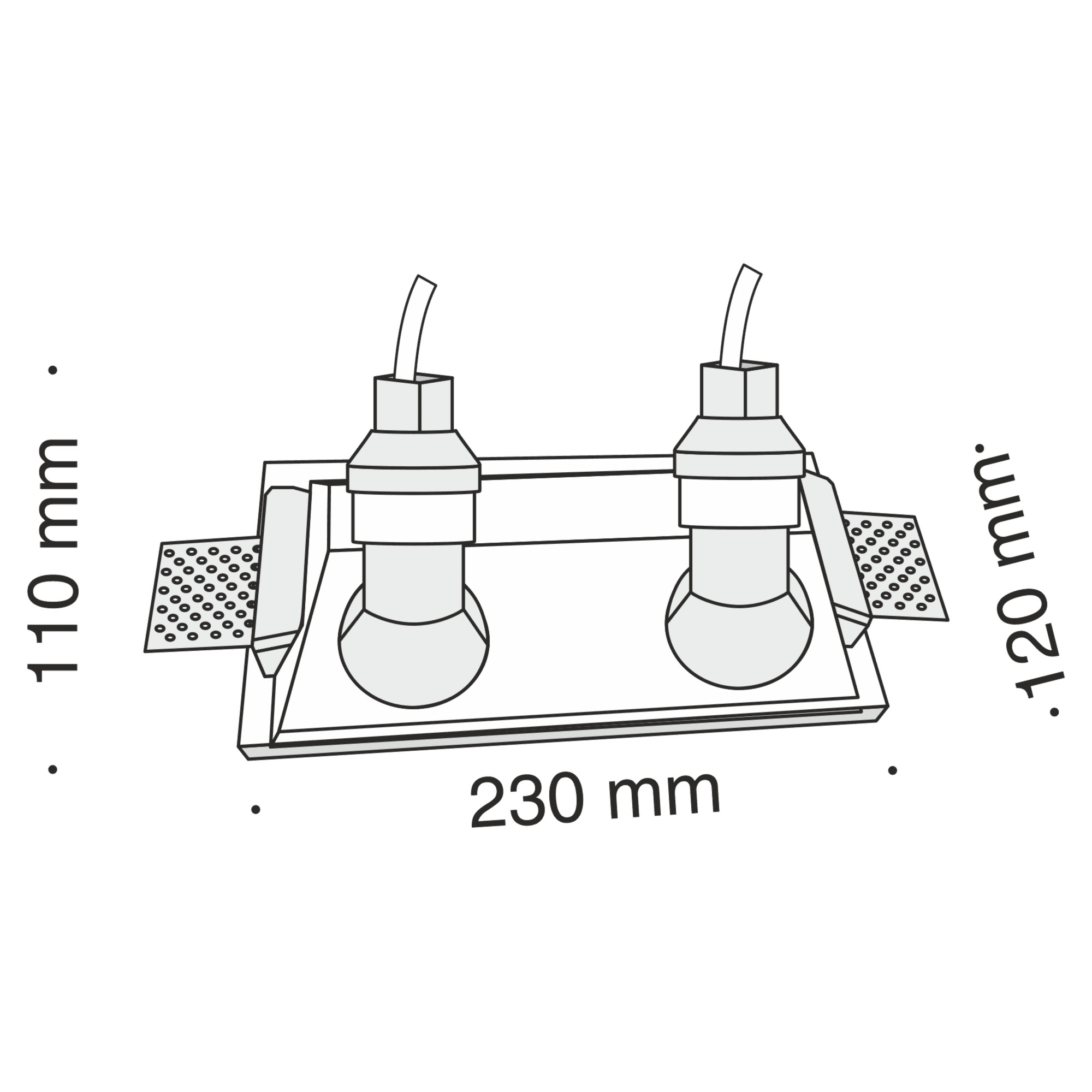 Maytoni DownLight Gyps Белый Встроенный светильник 2xGU10 35W DL002-1-02-W — миниатюра 6