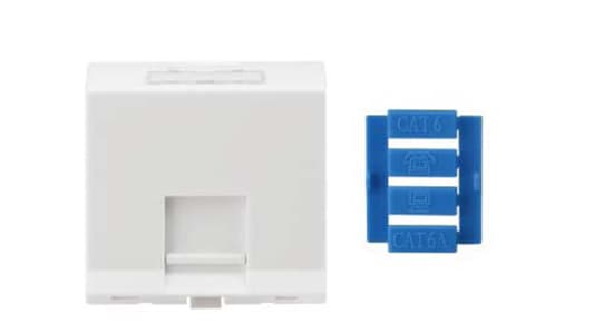 Hyperline SIP3A-1K-M45-45 Вставка угловая 45x45 (аналог Mosaic) для 1 модуля Кeystone Jack, со шторками 426178