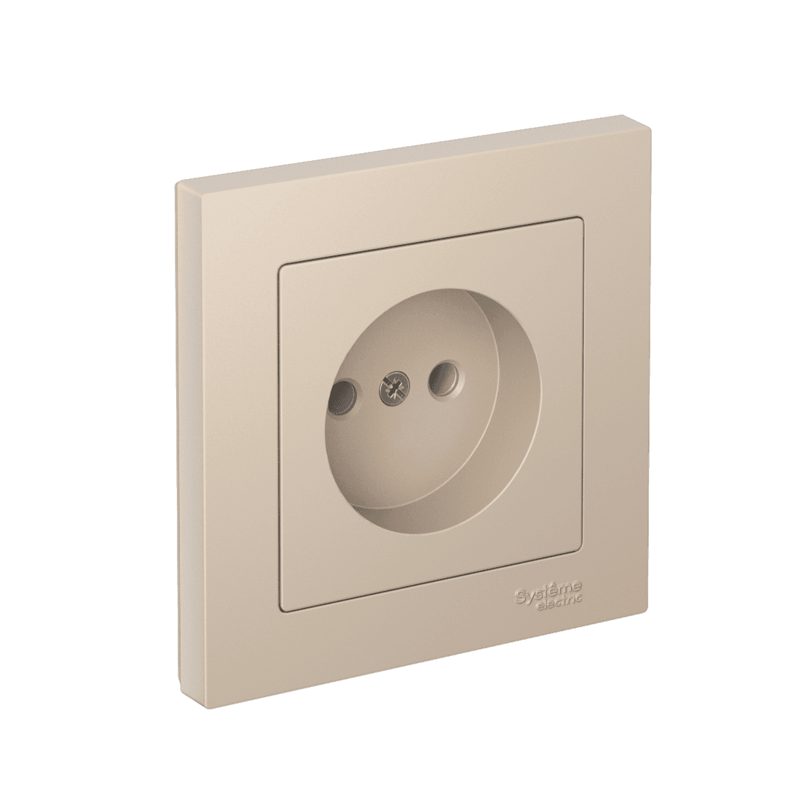 Systeme Electric AtlasDesign Песочный Розетка без заземления, 16А, в сборе, быстрозажим. клем.