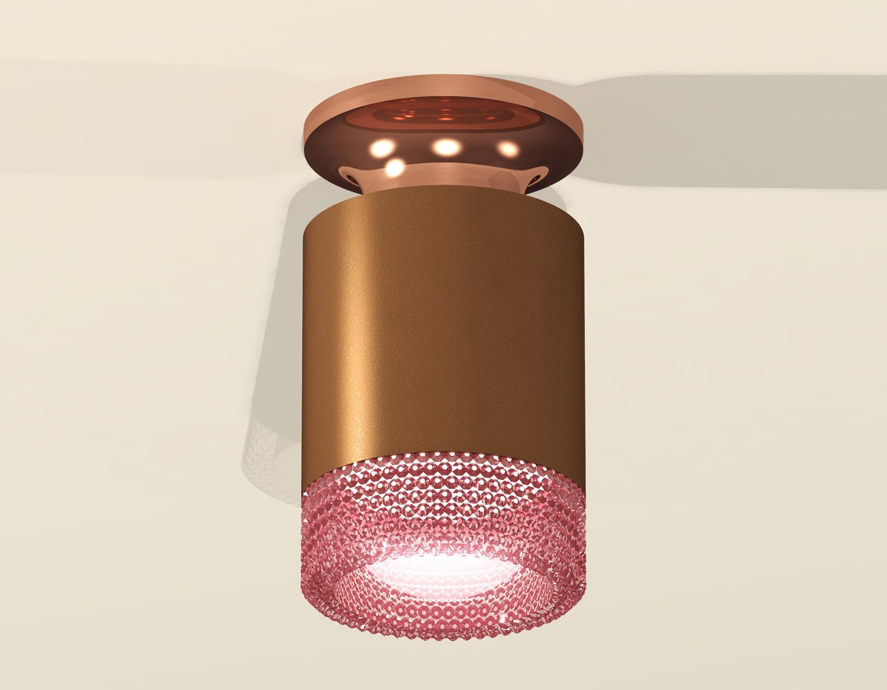 Ambrella Комплект накладного светильника XS6304151 SCF/PPG/PI кофе песок/золото розовое полированное/розовый MR16 GU5.3 (N6906, C6304, N6152) — миниатюра 2
