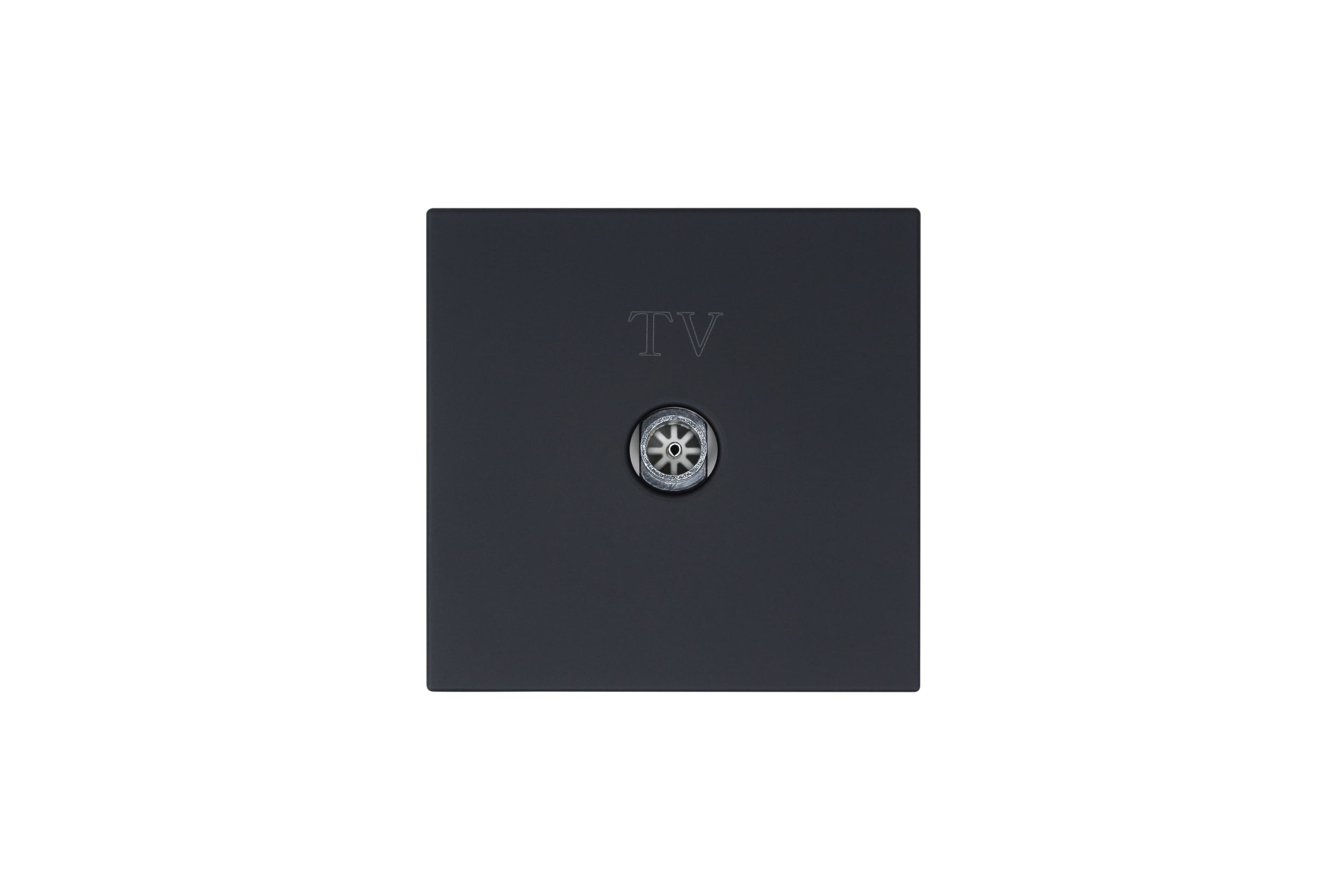 Jasmart FD Черный матовый (soft touch) Розетка TV Φ9.5mm оконечная