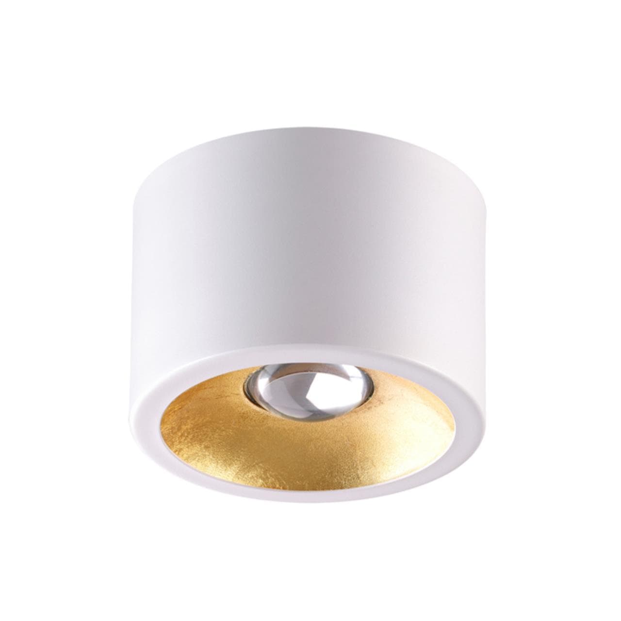 Odeon Light 6668/1CL HIGHTECH ODL19 255 белый с золотым фольг-м Потолочной накладной светильник LED GU10 1*7W 220V GLASGOW (вместо 3877/1CL)