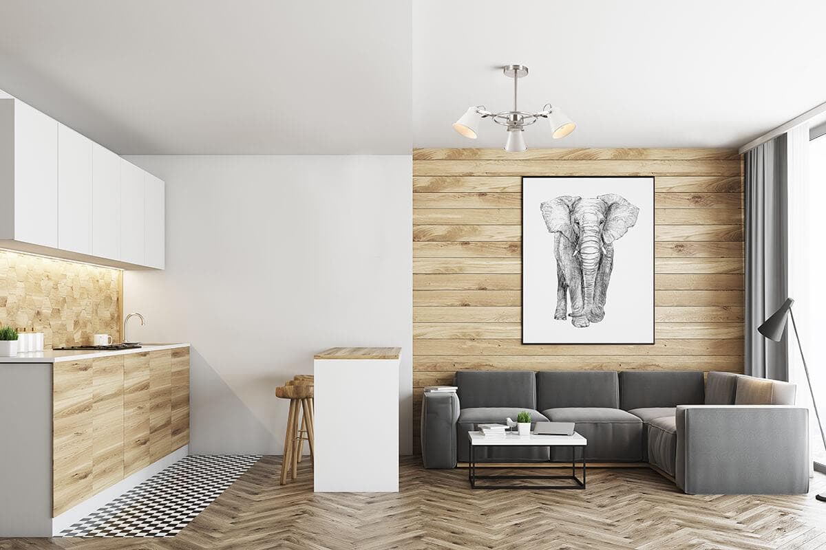 Lumion 3591/3C LN18 118 никель Люстра на штанге E27 3*60W 220V ARUDIS — миниатюра 4