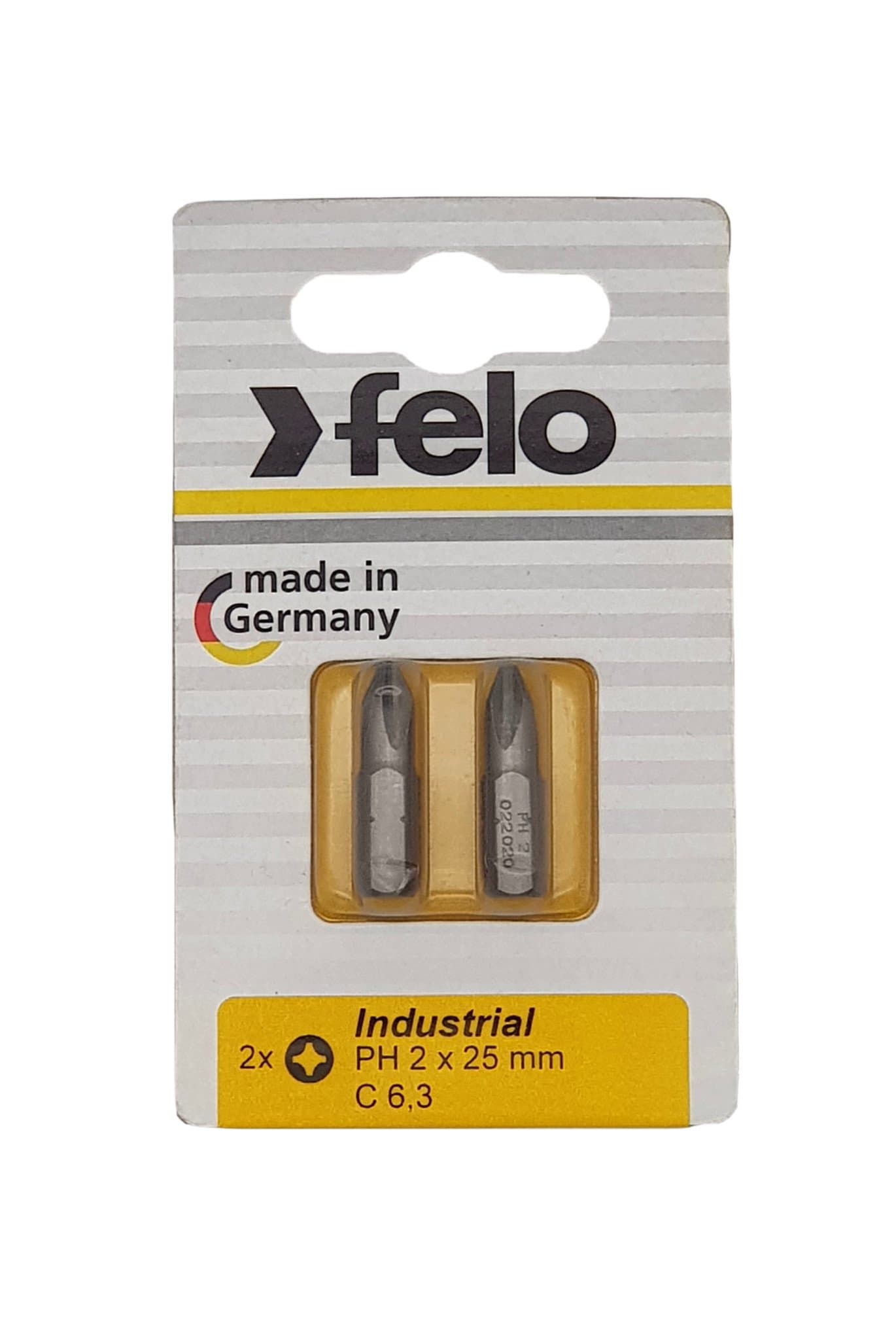 Felo Бита крестовая PH 2X25, серия Industrial, 2 шт в блистере 02202036 — миниатюра 1