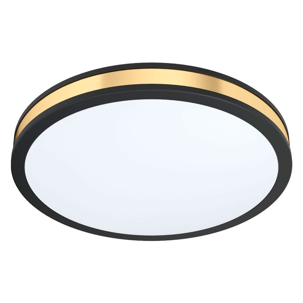 Eglo 99407 Светод. настенно-потол. светильник PESCAITO, 24W (LED), Ø380, H65, 2500lm, сталь, черный /плас