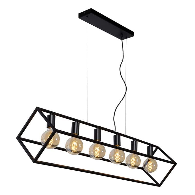 Lucide FABIAN Светильник подвесной 6xE27 Black 00425/06/30