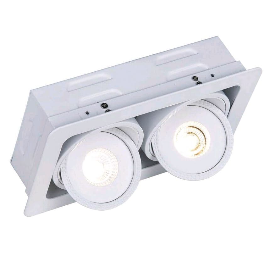 Arte Lamp Studio Белый Светильник точечный встаиваемый 2x7W 2xLED 2x665lm A3007PL-2WH — миниатюра 1
