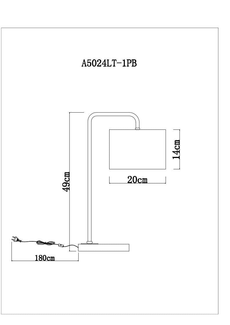 Arte Lamp A5024LT-1PB Настольные лампы декоративные — миниатюра 2