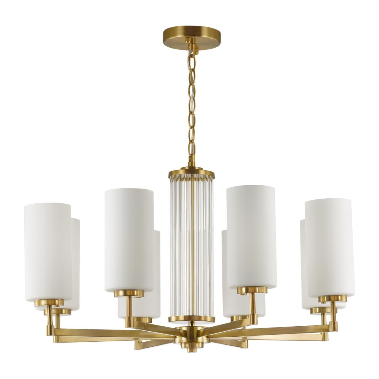 Odeon Light 4990/8 HALL ODL23 000 матов. золотой/белый/стекло Люстра E27 8*40W KASALI