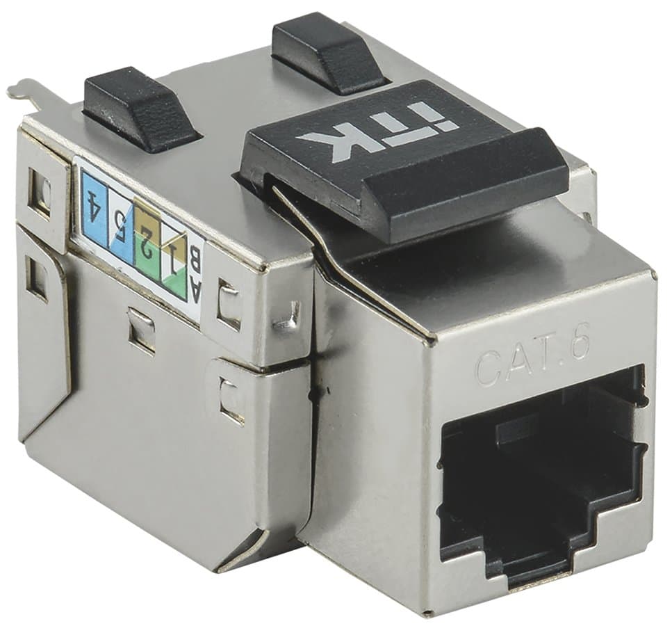 IEK ITK Модуль Keystone Jack категория 6 FTP 110 IDC 90 град. розет. CS1-1C06F-11 — миниатюра 1