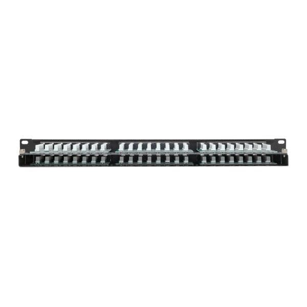 EKF Патч-панель высокой плотности TERACOM PRO 19'' Cat.5E 1U неэкранированная UTP 48 портов RJ-45 Dual IDC с органайзером — миниатюра 3