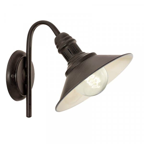 Eglo Бра STOCKBURY, 1x60W (E27), L210, H225, сталь, коричневый состаренный, бежевый 49458
