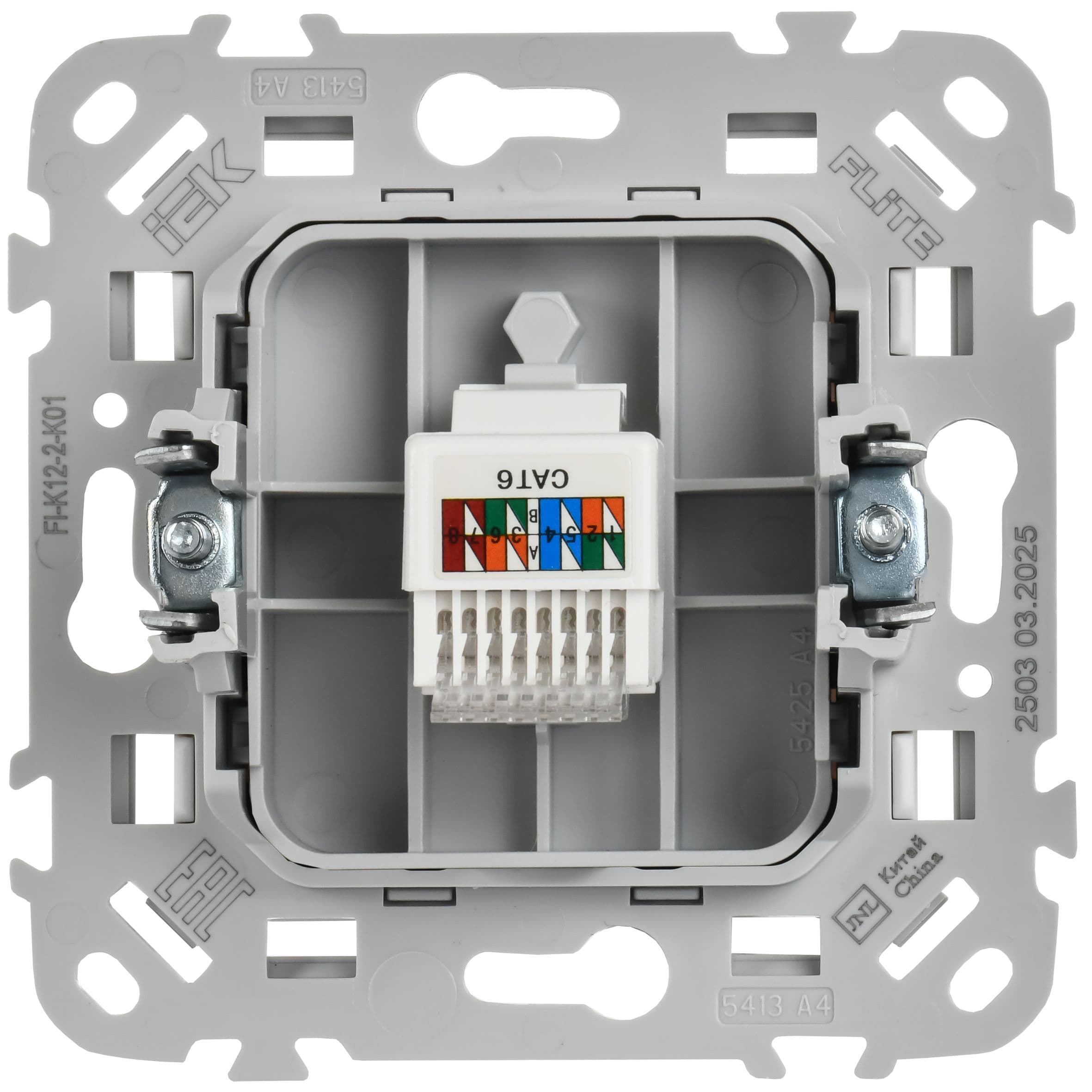 IEK FLITE Белый Розетка компьютерная RJ45 категория 6 UTP — миниатюра 3