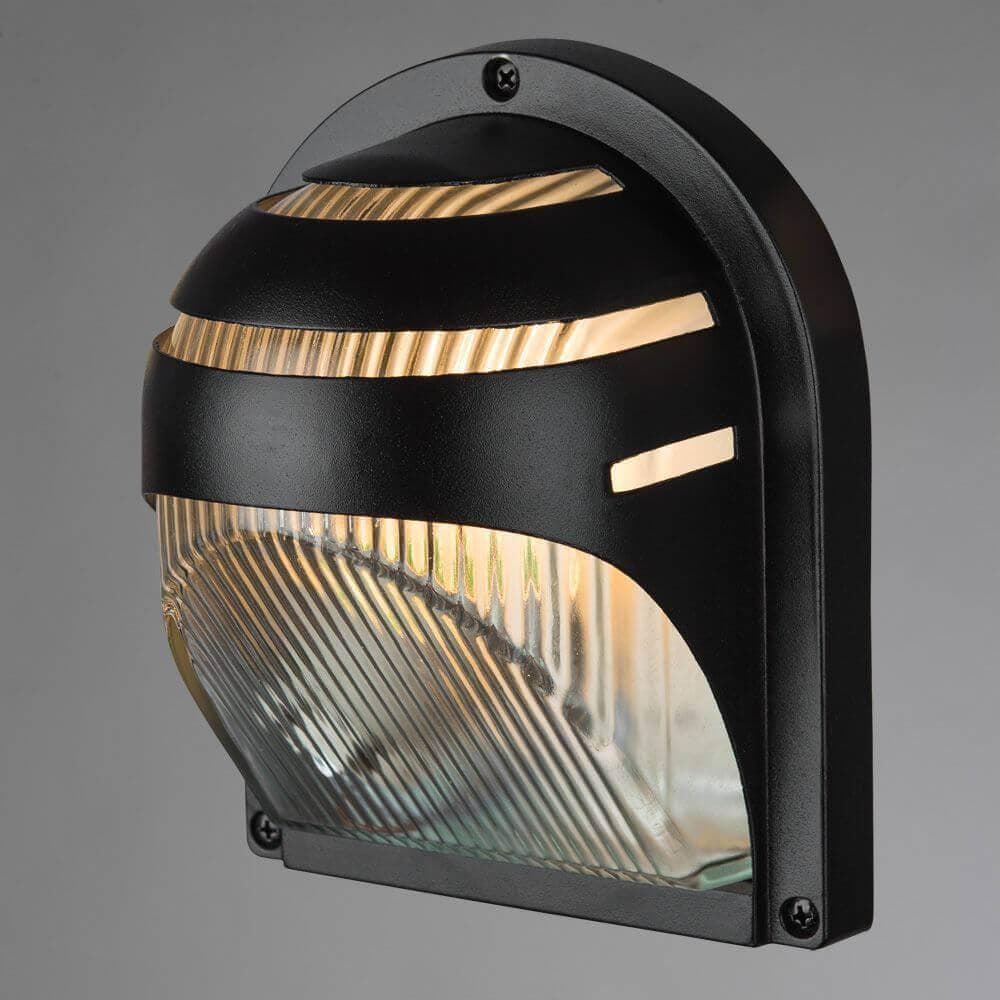 Arte Lamp Urban Черный/Прозрачный Светильник уличный настенный 60W E27 A2802AL-1BK — миниатюра 3