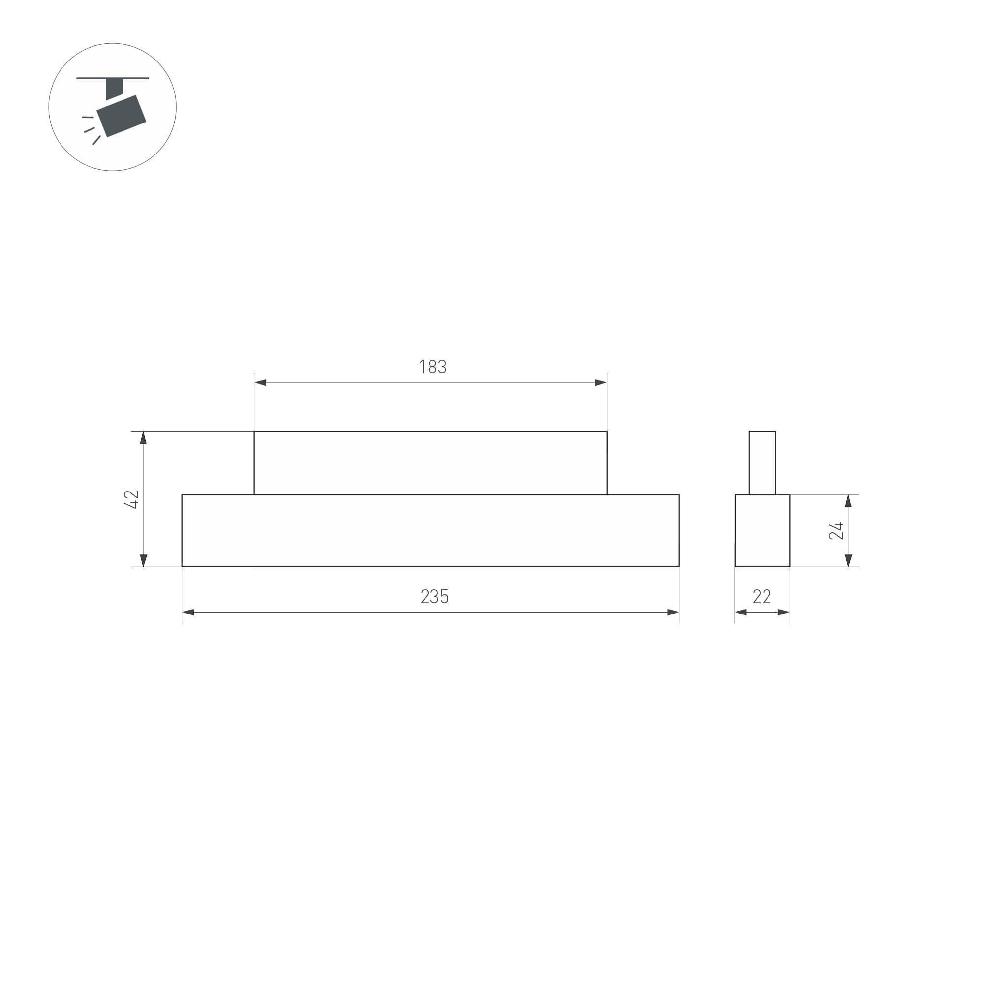 Arlight Светильник MAG-ORIENT-FLAT-L235-8W Warm3000 (WH, 80 deg, 48V, DALI) (IP20 Металл, 3 года) 035835 — миниатюра 4