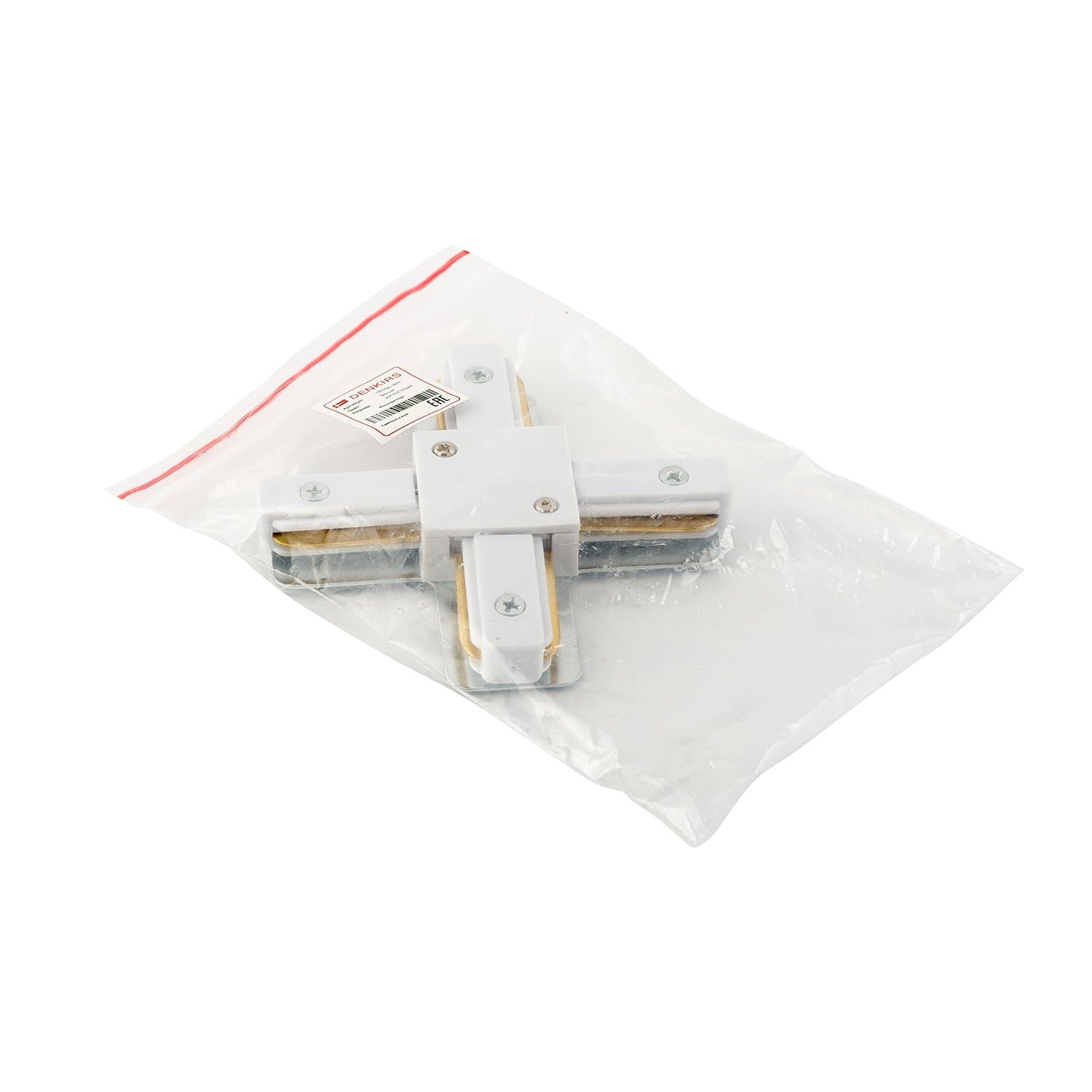 Denkirs TR1104-WH Соединитель для шинопровода X-образный, белый — миниатюра 3