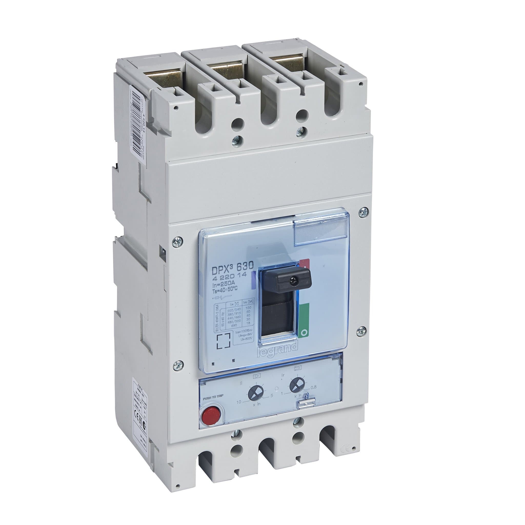 Legrand DPX3 630 Автоматический выключатель 3P 250А 50kA/термомагн.расц. 422014