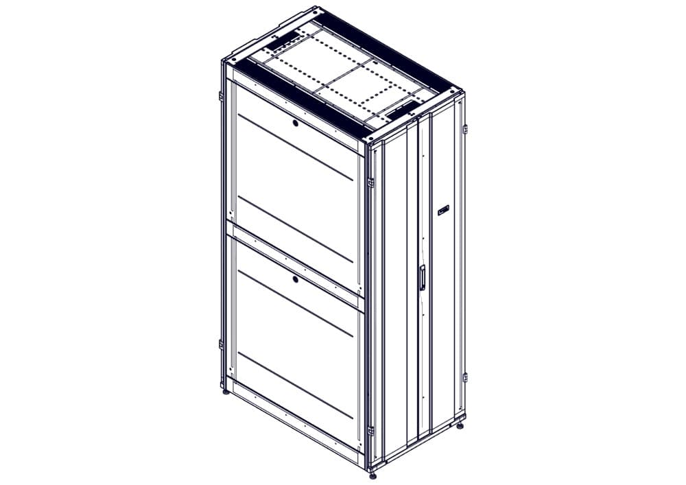 Systeme Electric Шкаф, серия Uniprom, 48U-750/1200, боковые панели 4шт, черный