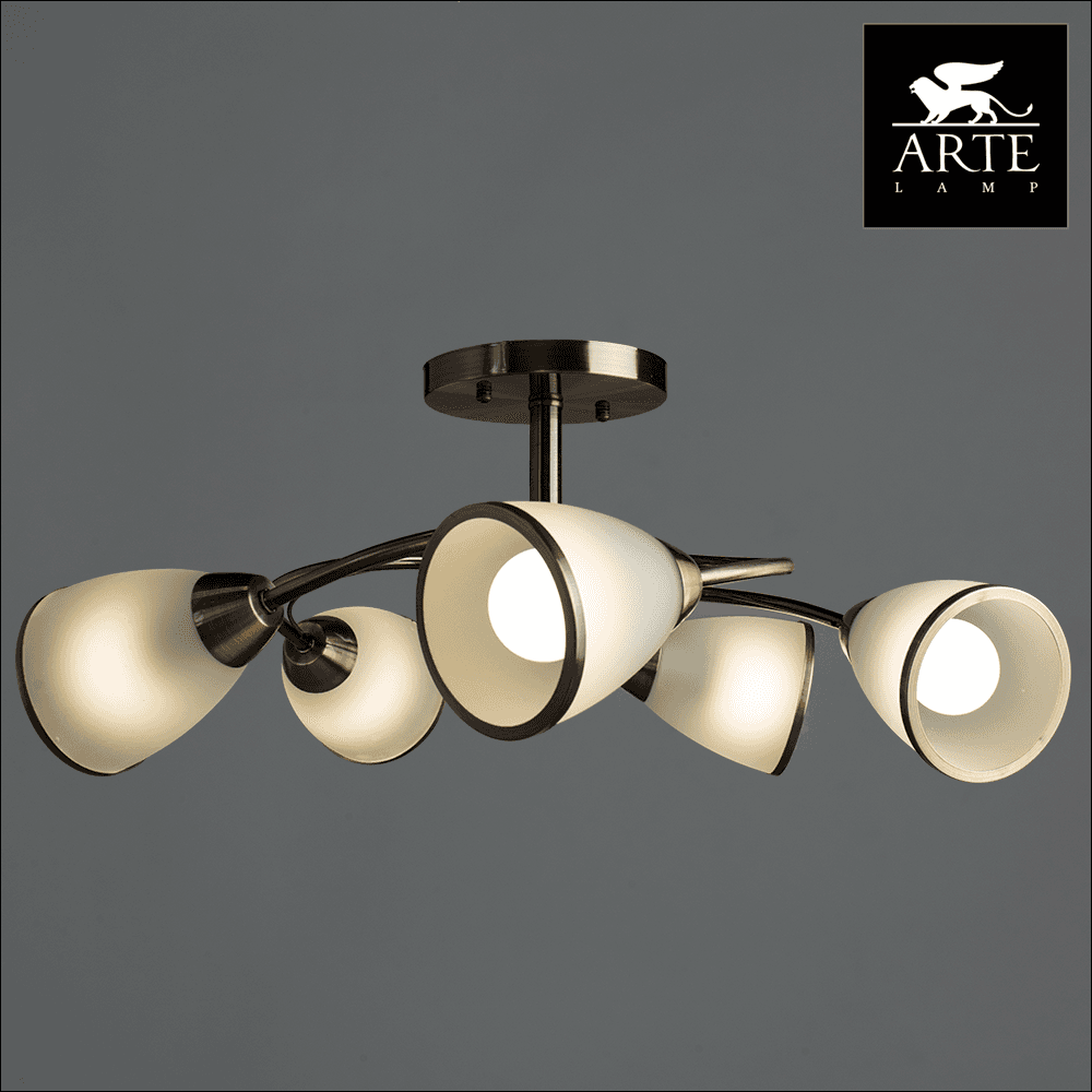 Arte Lamp Innocente Бронза/Белый Светильник потолочный 5x60W 5xE14 A6056PL-5AB — миниатюра 2