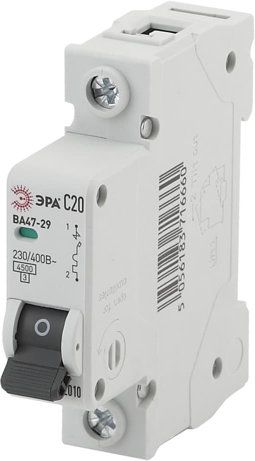 ЭРА NO-900-18 Pro (OZ) Автоматич. вык-ль ВА47-29 1P 63А 4,5кА х-ка C Б0041542