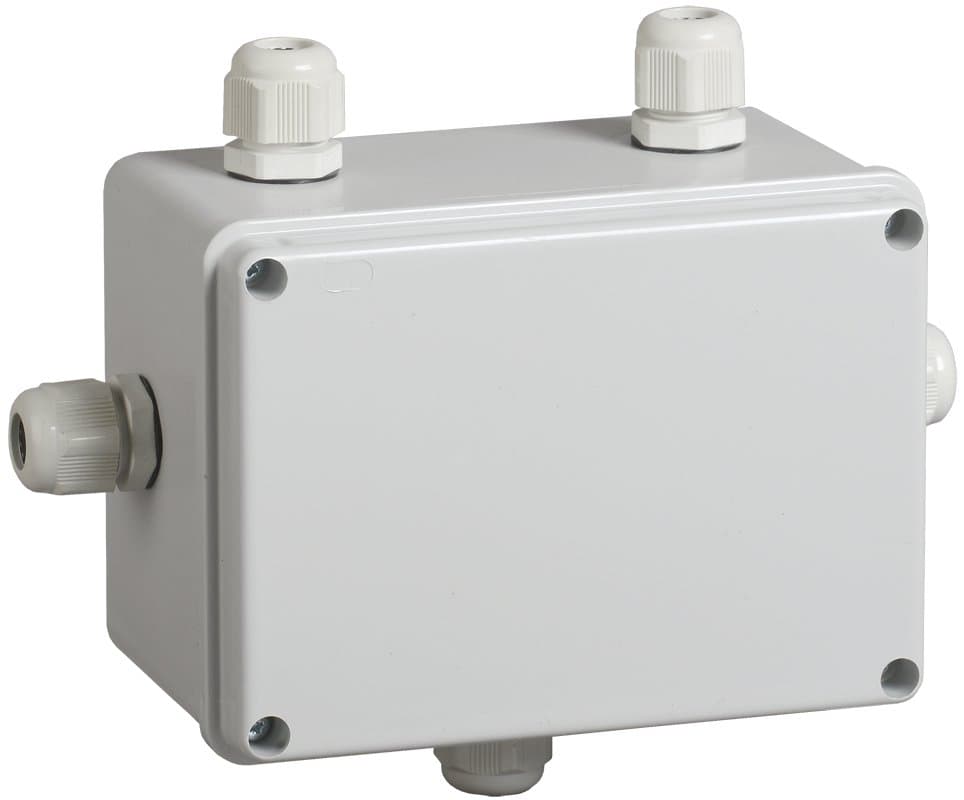 IEK Коробка КМ41331 распаячная для о/п 150х110х85 мм IP55 (RAL7035, гермовводы PG11 5 шт)