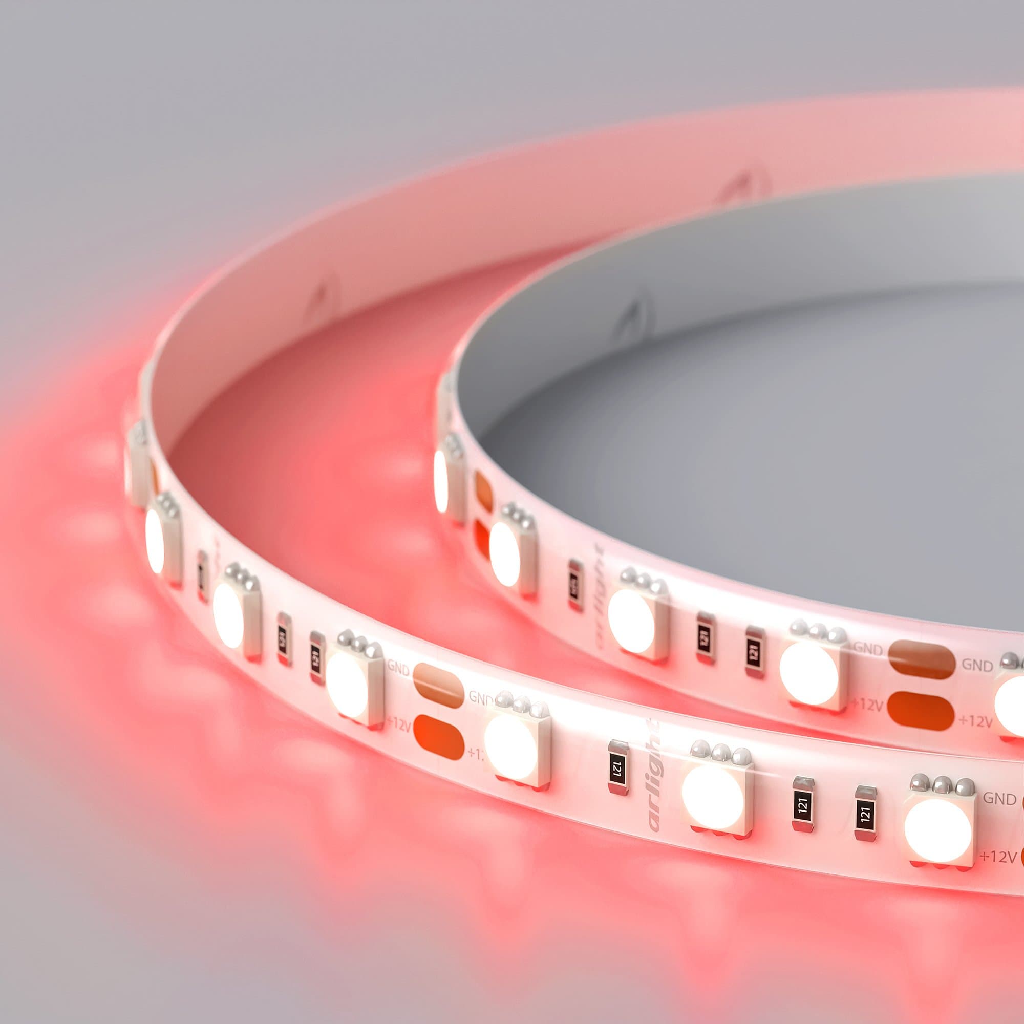 Arlight Светодиодная лента RTW 2-5000SE 12V Red 2x (5060, 300 LED, LUX) (14.4 Вт/м, IP65) 015445 — миниатюра 2