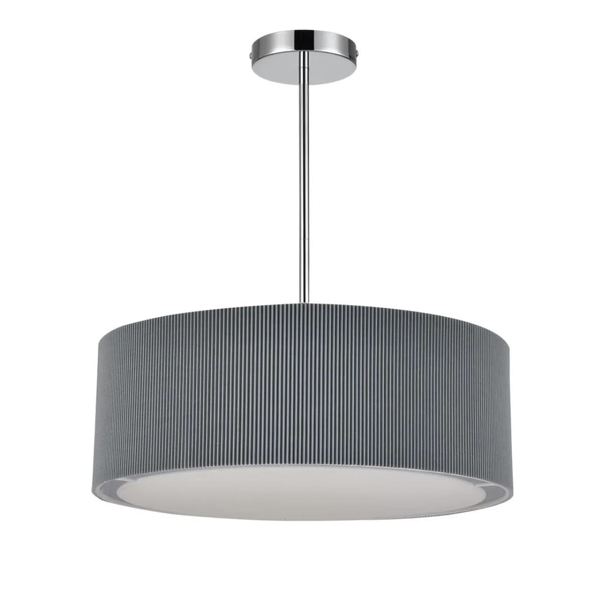 Lumion 8111/5 MODERNI LN25 хром/серый, металл/текстиль Люстра подвесная E14 5*40W 220V ZIGRISA