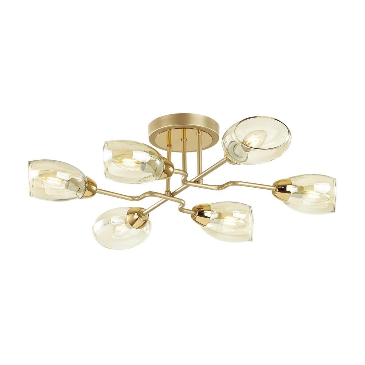 Lumion 4536/6C MODERNI LN21 178 золото, матовое золото Люстра потолочная E14 6*40W 220V LACIE — миниатюра 1