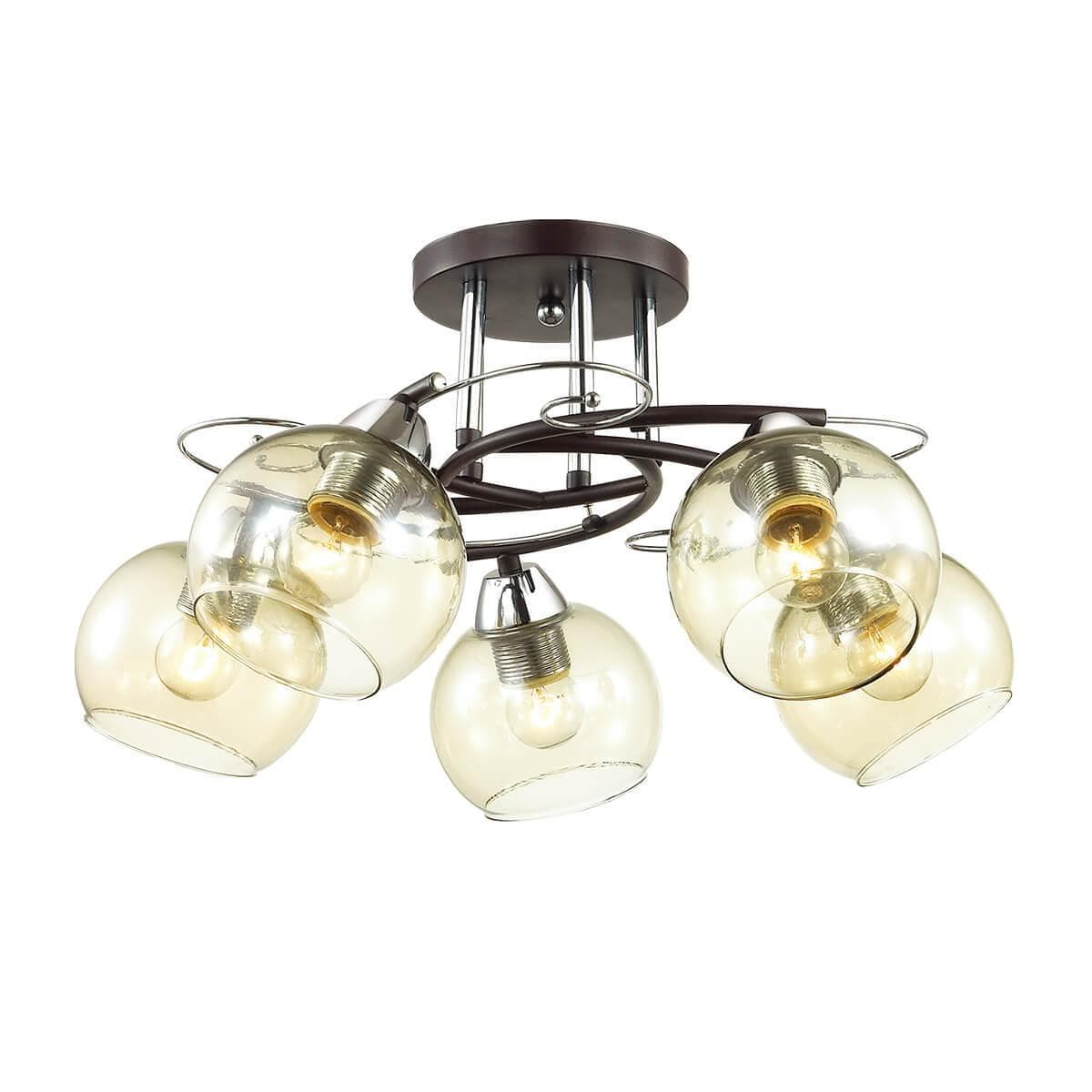 Lumion 3507/5C LN18 179 хром/венге Люстра потолочная E27 5*60W 220V MELEFA — миниатюра 1