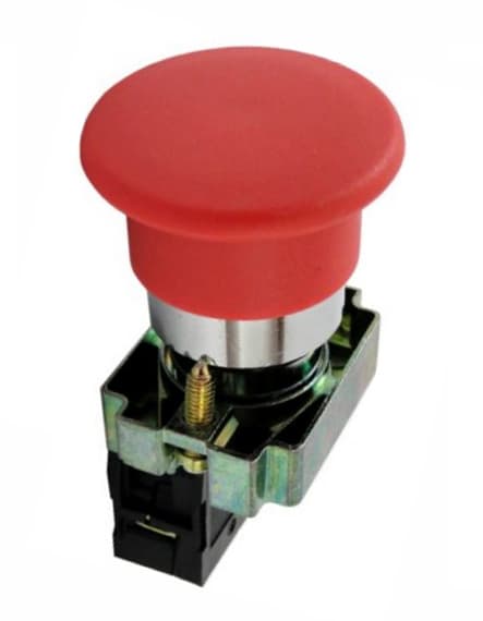 IEK LAY5 Кнопка управления LAY5-BC42Грибок без подсветки красная 1р — миниатюра 2