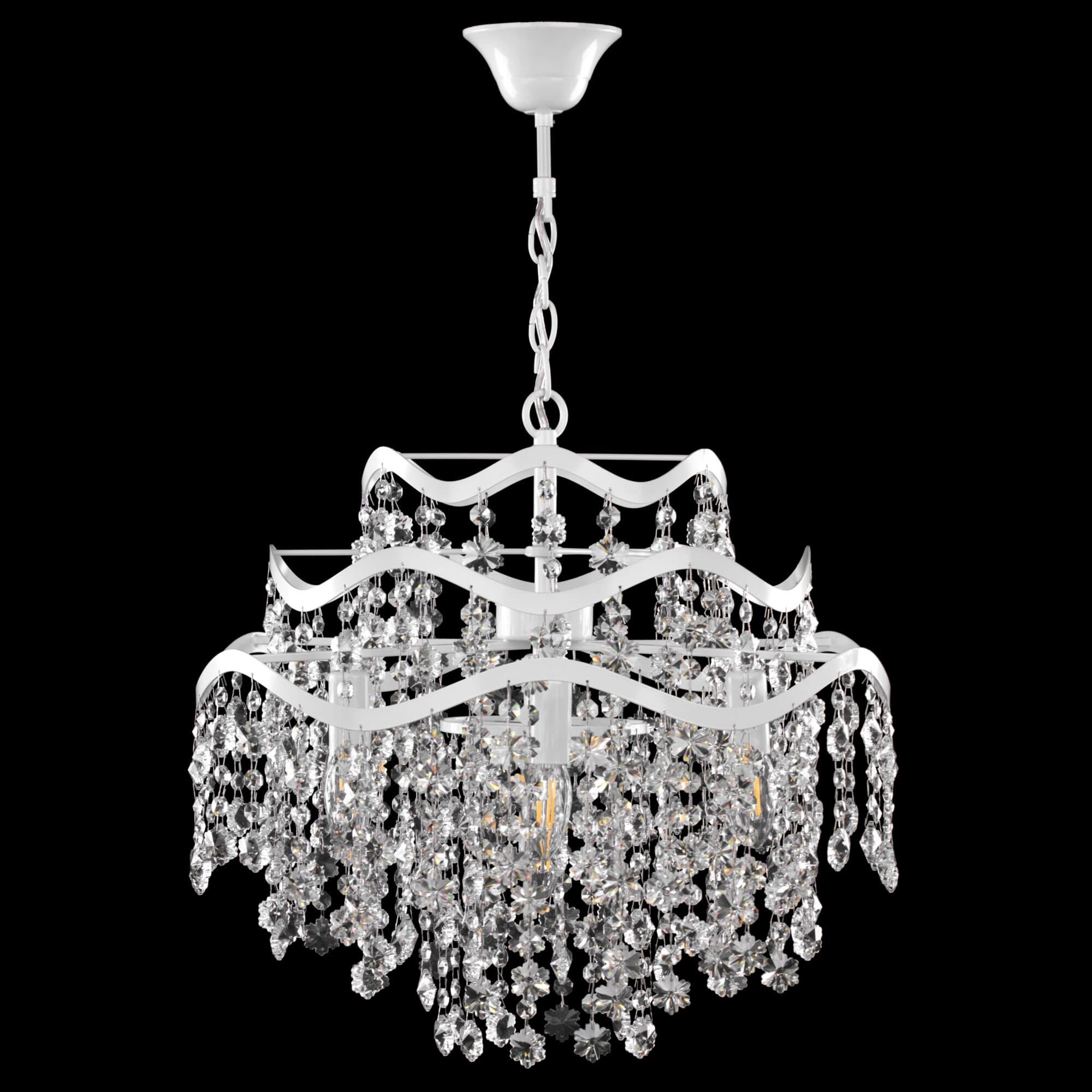 Freya Crystal Charlotte Белый Подвесной светильник E14 40W FR1001PL-07W — миниатюра 4