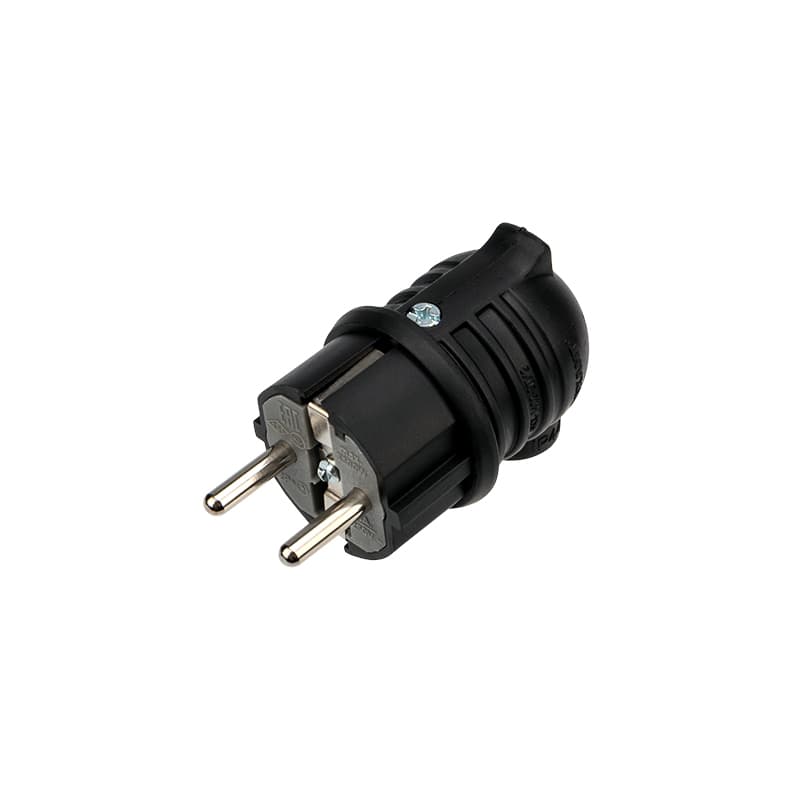 Вилка угловая влагозащищенная, с/з, 16 А, IP44 каучук Rexant 111-003