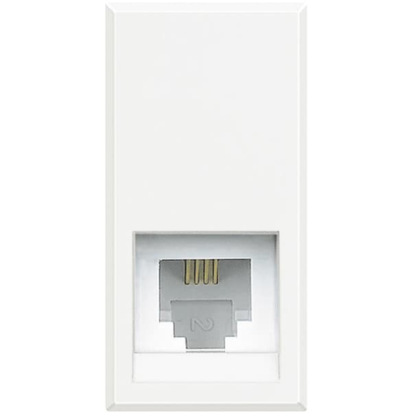 BT Axolute White Розетка телефон RJ11 3 кат. 1 мод HD4258C11N — миниатюра 3