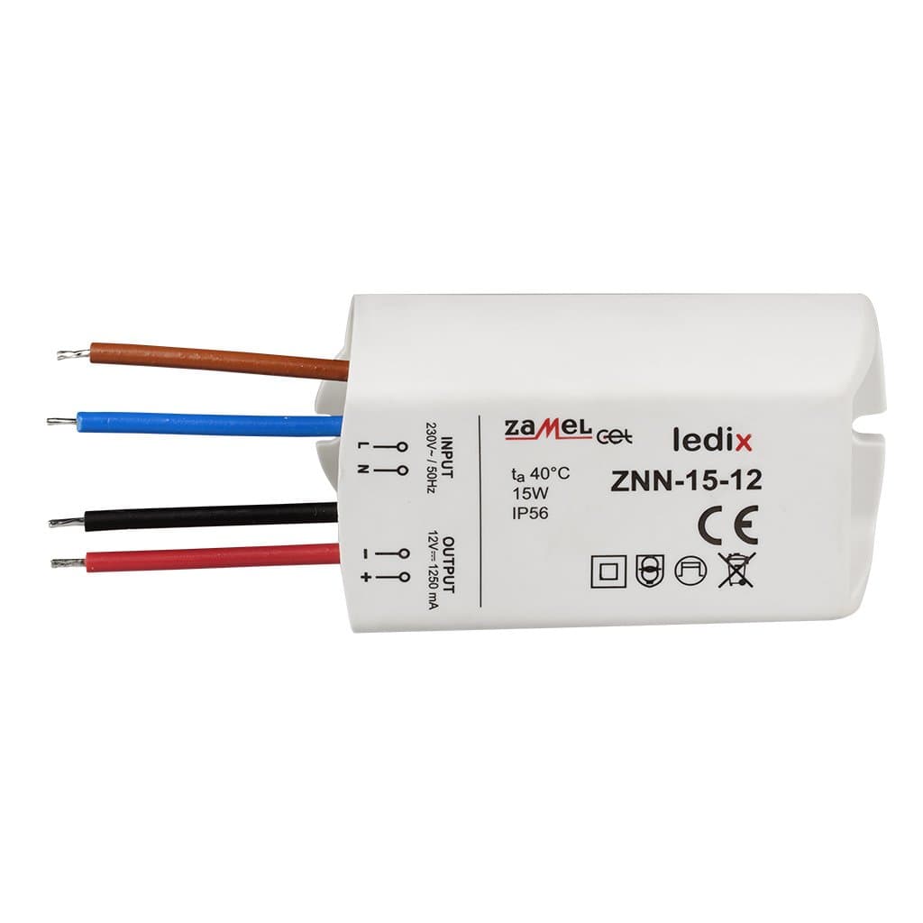 Zamel Блок питания LED 12V DC 15W на стену ZNN-15-12