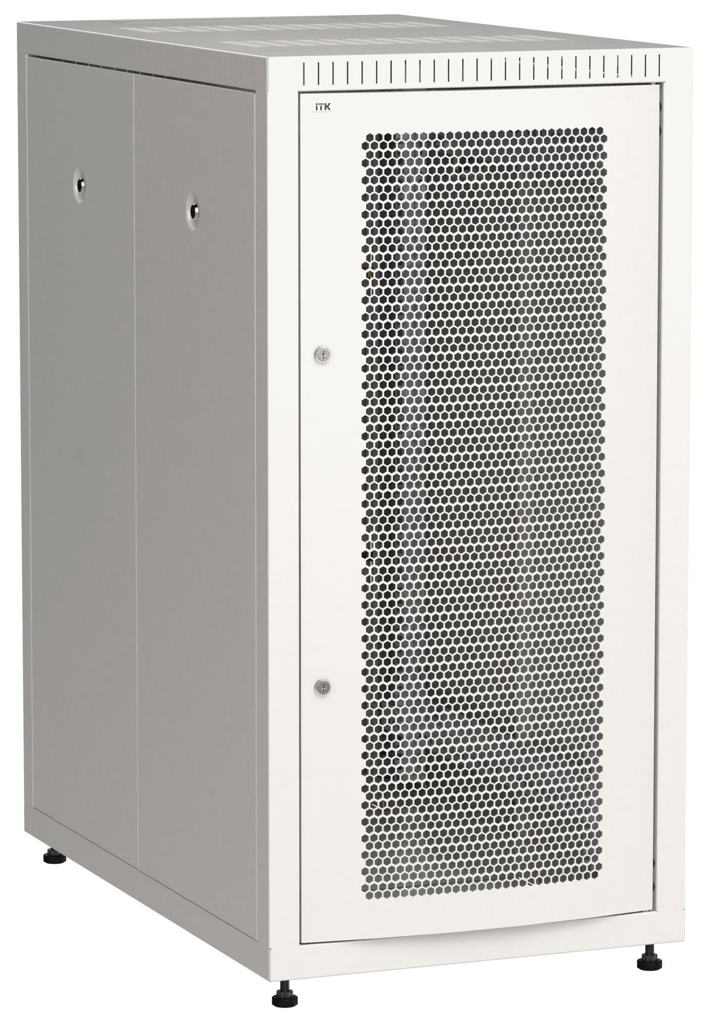 IEK LINEA E ITK Шкаф LINEA E 24U 600х1000мм двери 2шт перфорированные и металлические серый LE35-24U61-PM