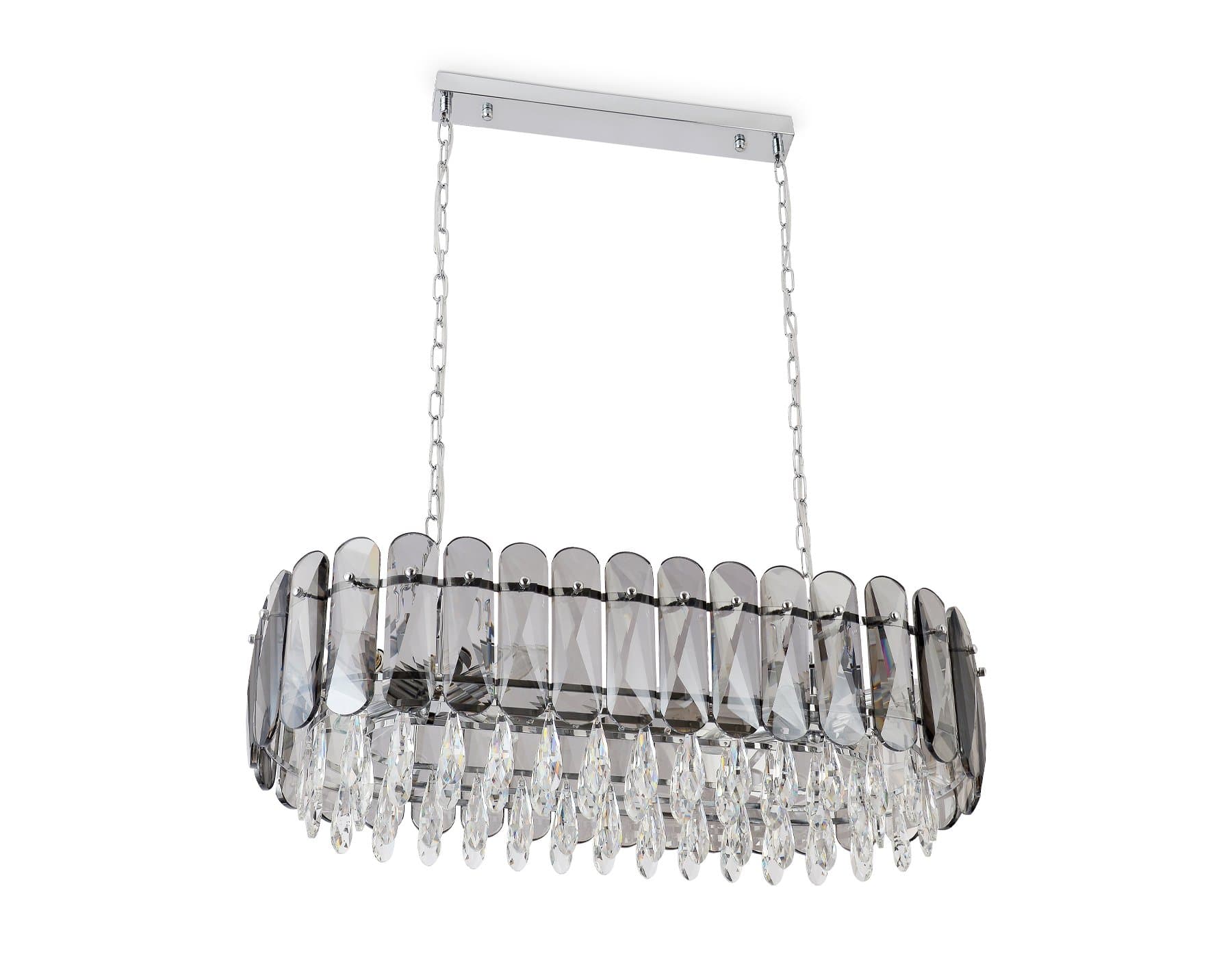 Ambrella Подвесная люстра TR5073/8 CH/SM/CL хром/дымчатый/прозрачный E14/8 max 40W 800*360*950 — миниатюра 5