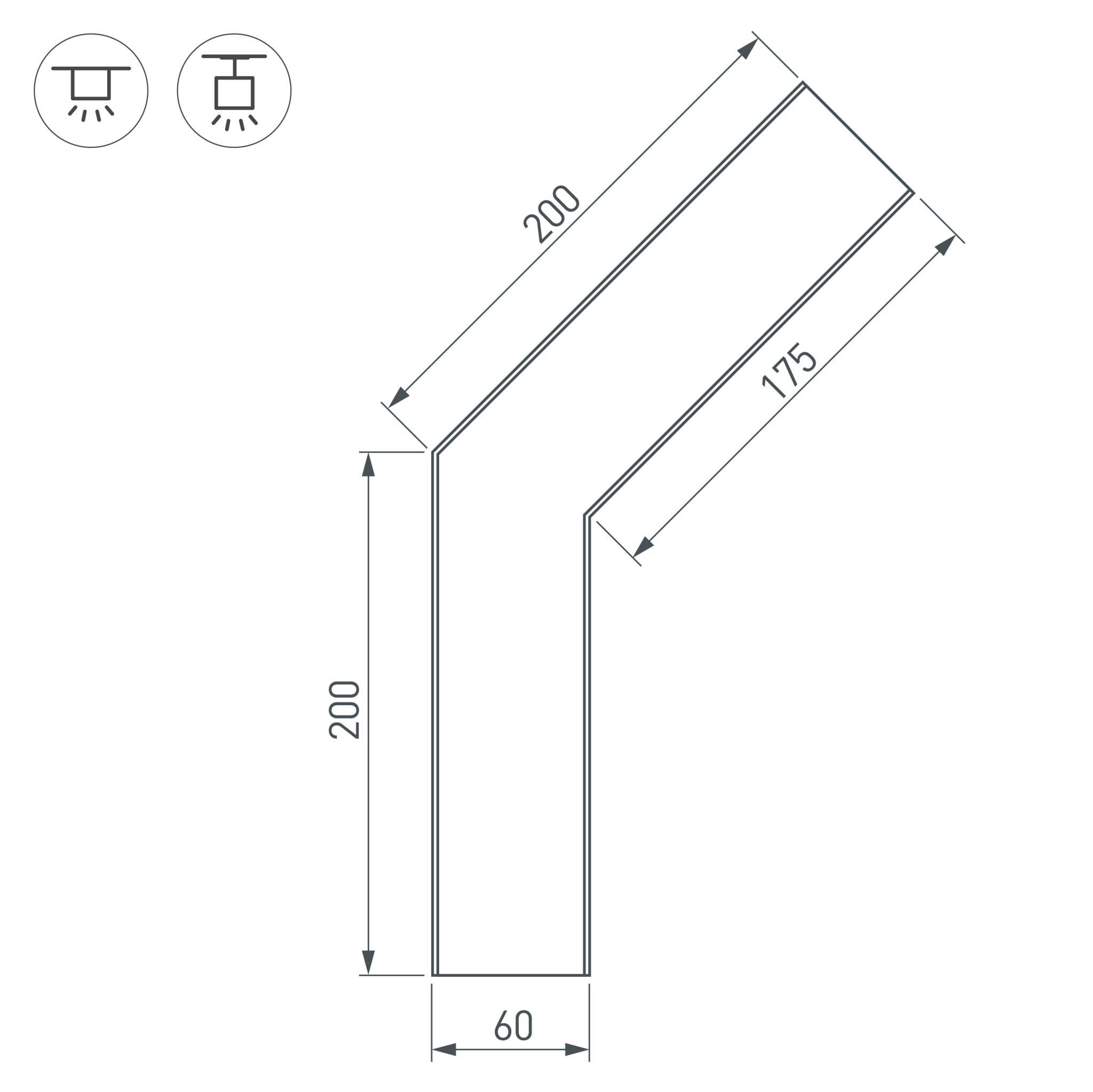 Arlight Угол SL-LINE-6070-135 (Металл) 030138 — миниатюра 2
