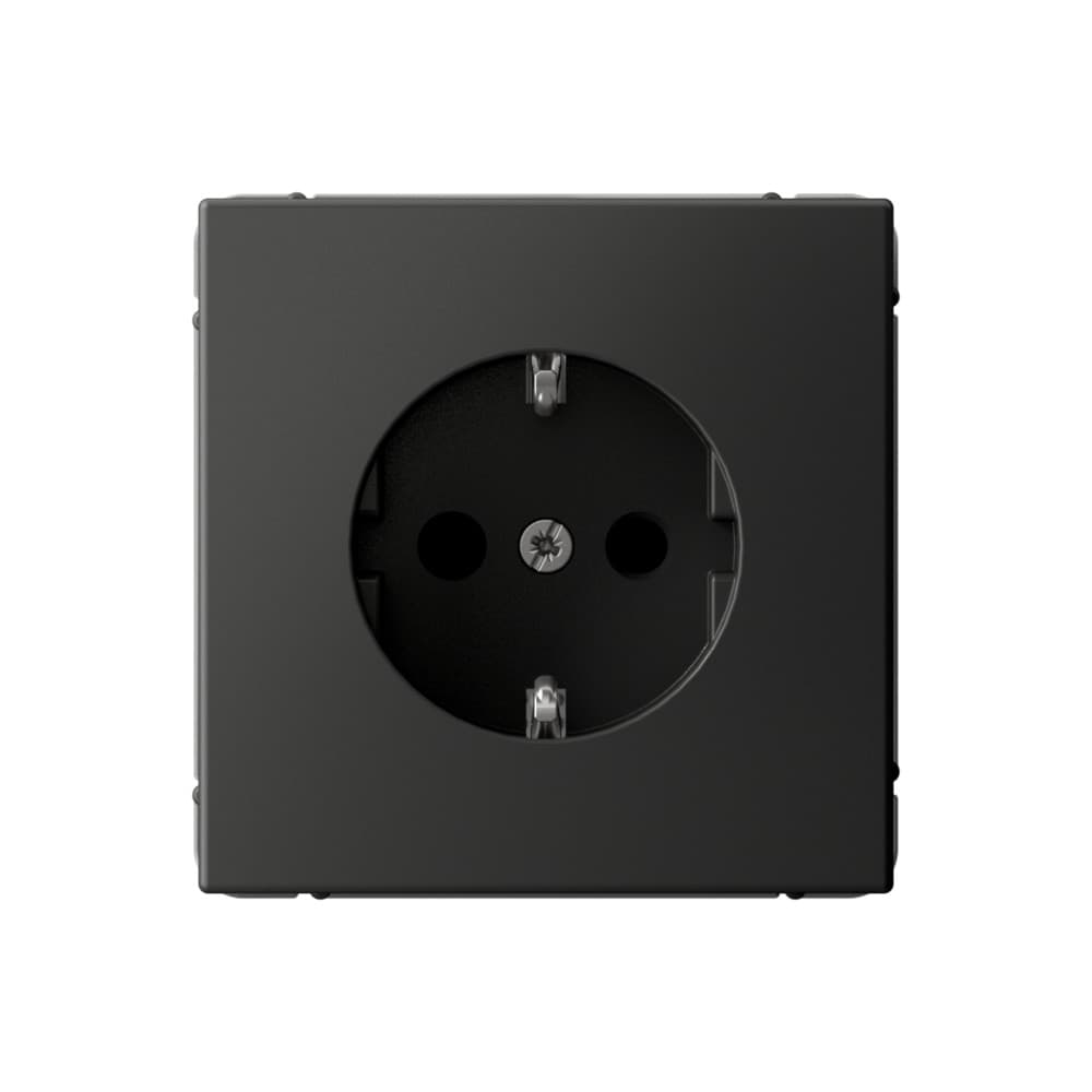 Systeme Electric ArtGallery Базальт Розетка с заземлением со шторками, 16А, механизм