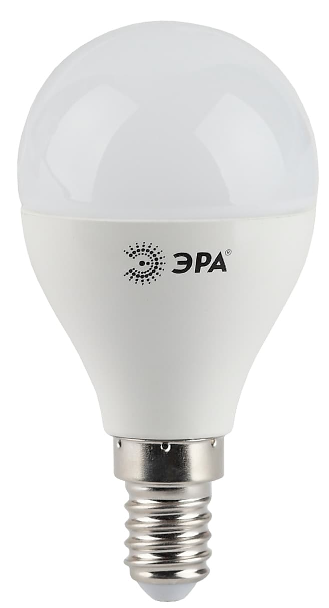 ЭРА Лампочка светодиодная STD LED P45-5W-827-E14 E14 / E14 5Вт шар теплый белый свет