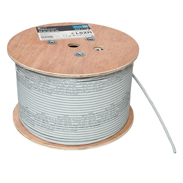 EKF Кабель витая пара TERACOM CS Cat.6A S/FTP 4 пары solid 0,57мм оболочка LSZH нг(А)-HF цвет серый (упак. 305м) — миниатюра 9